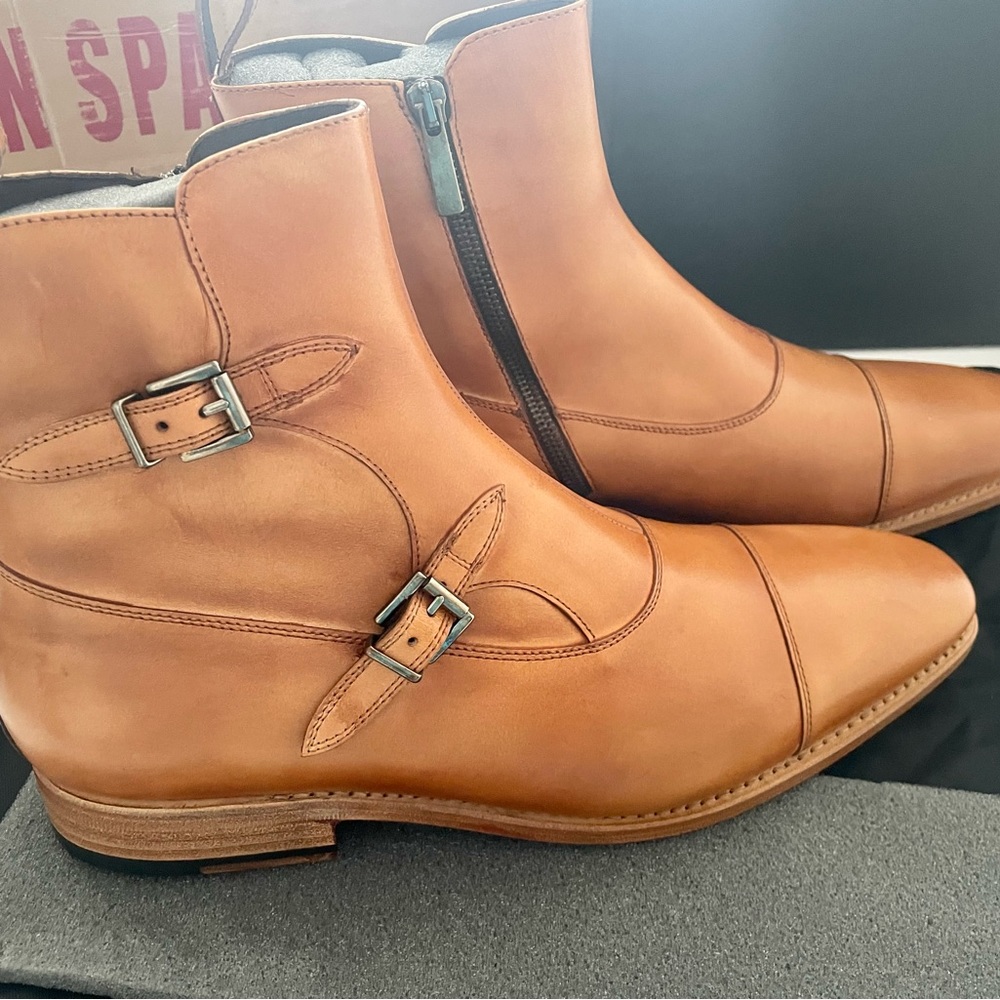 Dapper Lane “Octavian” Hand Crafted Leather Boots - 11.5 - Picture 2 of 7